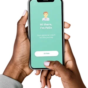 Melonga digital therapeutics app in hands