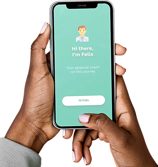 Melonga digital therapeutics app in hands